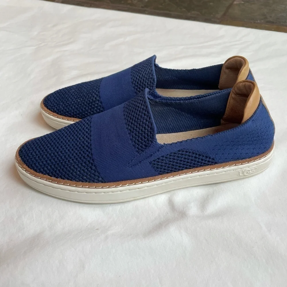 Ugg Sammy Slip On Woven Sneakers Navy‎ Blue Sz 7.5